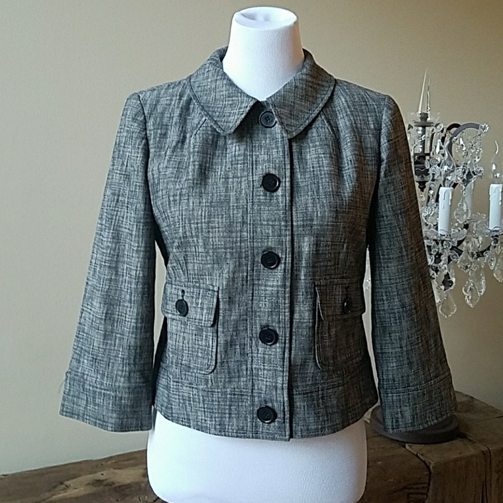 DKNY black and white blazer